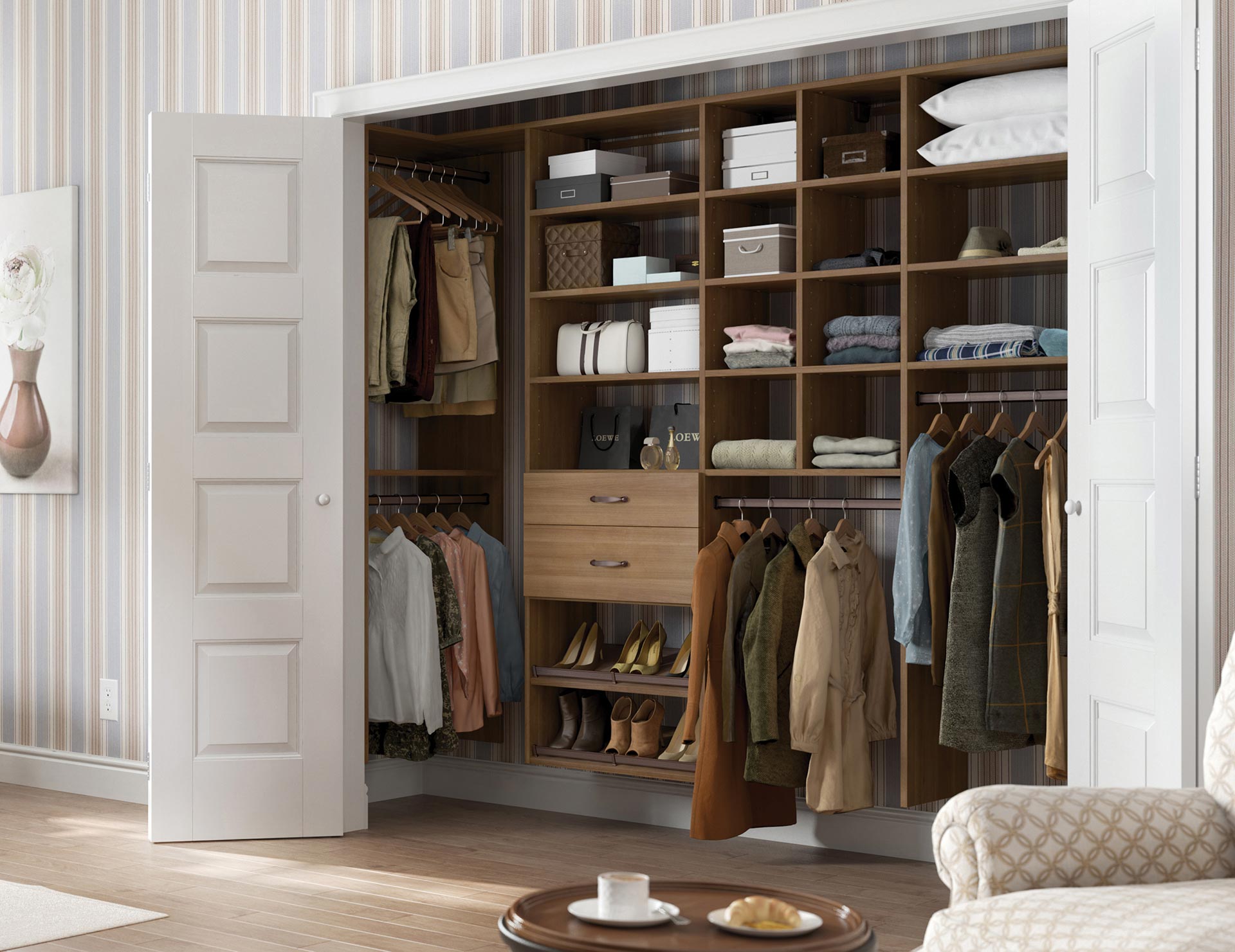 Reach In Closet Systems | Reach-In Closet Designs | California Closets