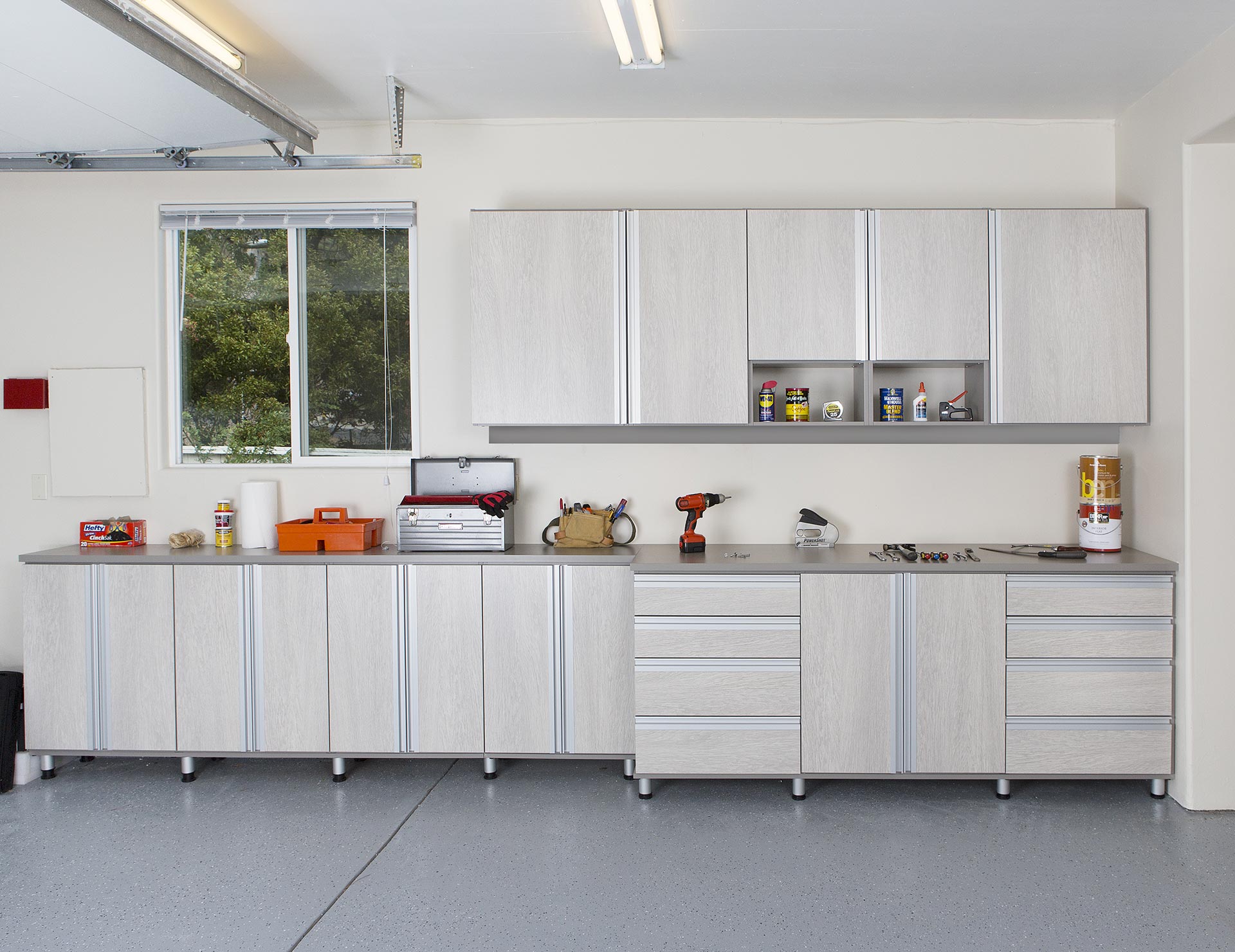 Cabinets storage garage organization custom california closets schafer