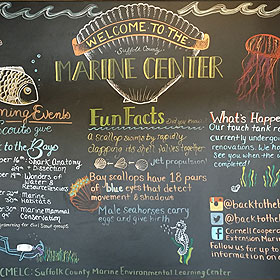 Long Island Marine Environmental Learning Center Welcome Board