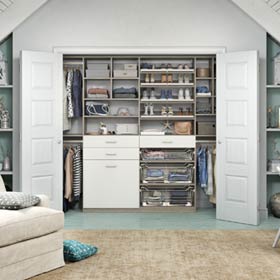California Closets Seaside Attic Reach in Closet Storage Solution 5