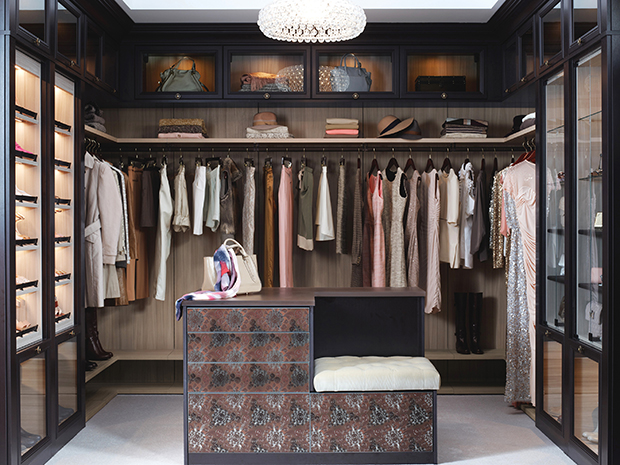 California Closets Santa Barbara - Custom Walk-In Closet with Island