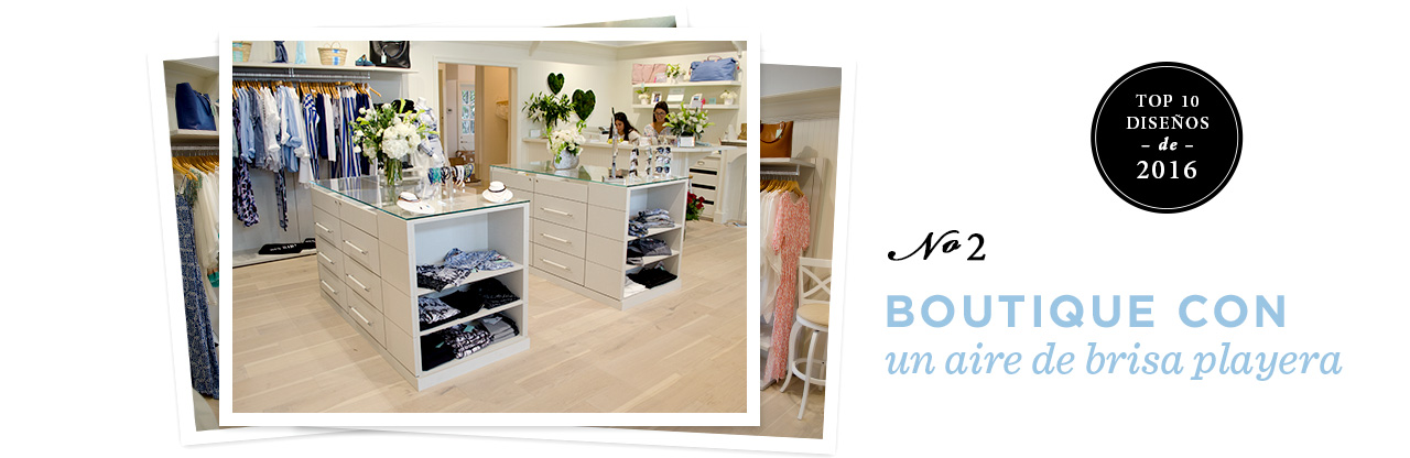 California Closets Top 10 Diseños de 2016 - Boutique con un aire de brisa playera