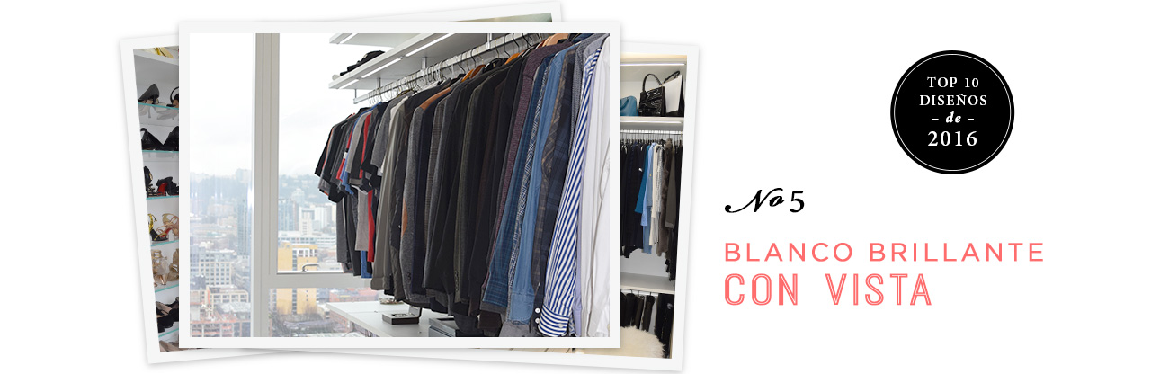 California Closets Top 10 Diseños de 2016 - Blanco brillante con vista