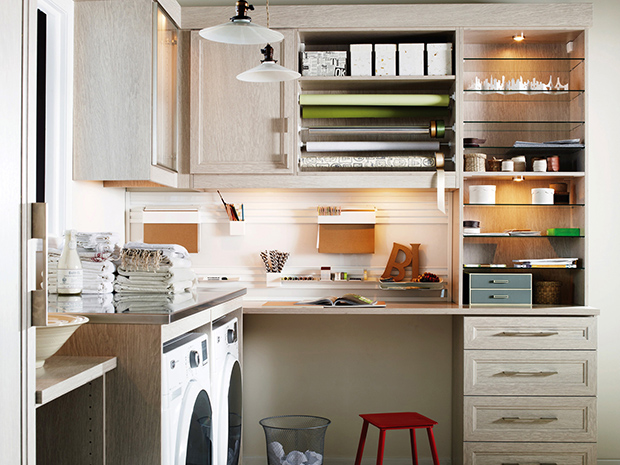 California Closets Northern Indiana - Laundry Room with Craft Area