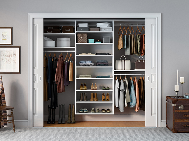 Isa Custom Closet - Double Hanging Clothes Closet System