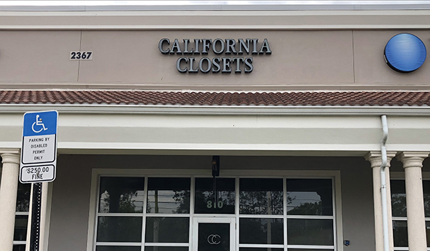 Galleria Showroom Exterior California Closets Southwest Florida, 2018